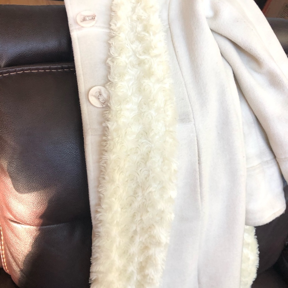 Wool&cashmere heavy winter coat w/scarf